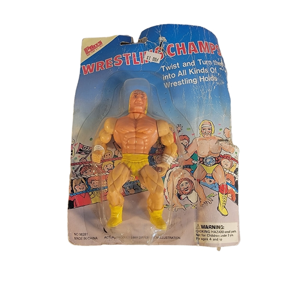 Wrestling Champs Vintage Bootleg Motu Hulk Hogan Wrestler Action Figure RARE